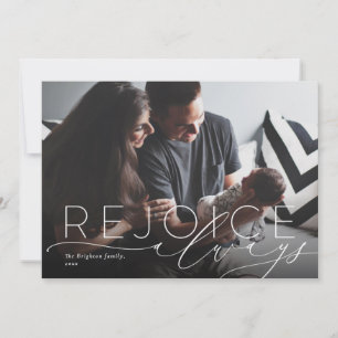 Cartão De Festividades Regozijar-se sempre com a fotografia religiosa do