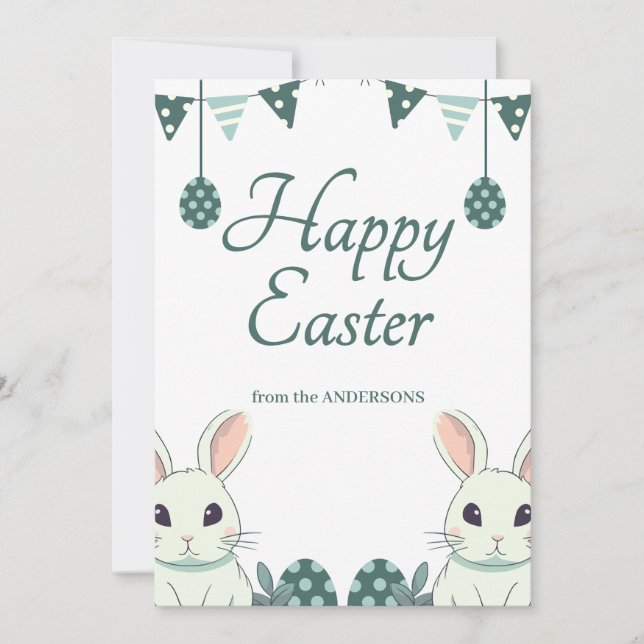 Cartão De Festividades "Regozijo e comemoração: Páscoa deseja que você (Frente)