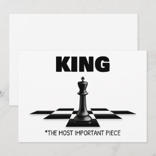 Cartão De Festividades Rei A Peça Mais Importante 