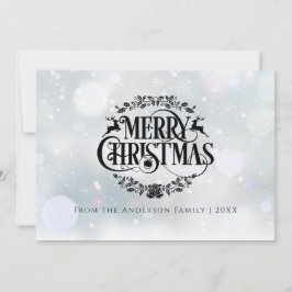 Cartão De Festividades Reindeer Botanation Wreath Feliz Natal