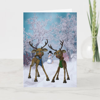 Cartão De Festividades Reindeer Card