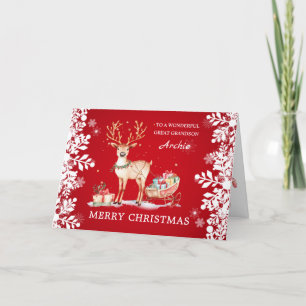 Cartão De Festividades Reindeer Christmas apresenta Excelente neto