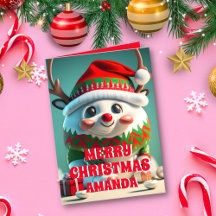 Reindeer Christmas Personalised Kids Photo