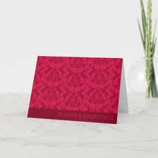 Cartão De Festividades REINDEER DAMASK Holiday Card