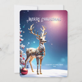 Cartão De Festividades Reindeer Jewels Christmas Holiday Card