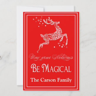 Cartão De Festividades Reindeer Magical Christmas Card - Holiday Card