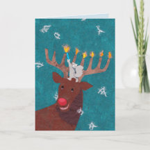 Reindeer Menorah para o Natal e Hannukah