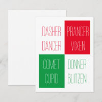 REINDEER NOMES 4.25x5.5 Placa plana