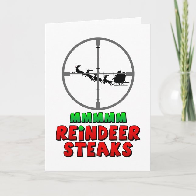 Cartão De Festividades Reindeer Steaks (Frente)