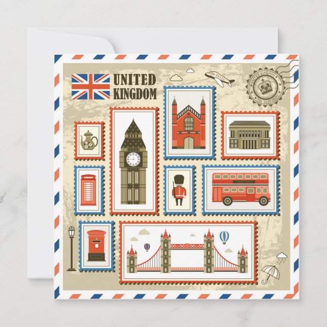 Cartão De Festividades Reino Unido (Frente)
