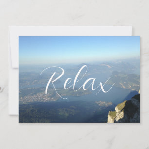 Cartão De Festividades Relaxa Montanhas Lagos Paisagem