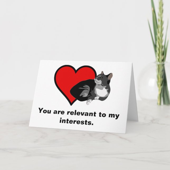 Cartão De Festividades Relevant To My Interests Valentine's Card (Frente)