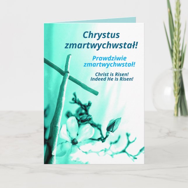Cartão De Festividades Religião Polonesa Kartka Wielkanocna Paschal Polôn (Frente)