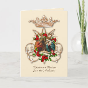 Cartão De Festividades Religiosa Virgem Maria Natal S. José Jesus