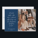 Cartão De Festividades Religioso, Feliz Natal, Foto da Família Cristã<br><div class="desc">Religioso, Cristão, Natal Mais Feliz, Saudação da Época, Feriado Mais Feliz, Feliz Natal, Tema Azul Marinho. ( Uma noite silenciosa, uma estrela acima, um presente abençoado de esperança e amor. Um Natal abençoado para você! ) Comemore a estação com este cartão com fotos da família (download impresso e/ou digital, saudação...</div>