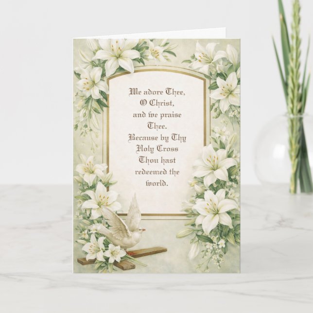 Cartão De Festividades Religious Catholic Easter Jesus Resurrection Mary (Frente)