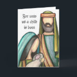 Cartão De Festividades Religious Christmas Card<br><div class="desc">A fresh interpretation of a timeless Christian classic... </div>