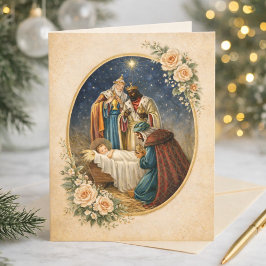 Cartão De Festividades Religious Epiphany Three Kings Prayer Jesus