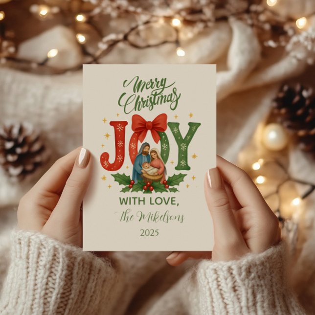 Cartão De Festividades Religious Nativity Christmas (Criador carregado)