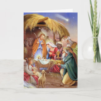 Cartão De Festividades Religious nativity x-mas card
