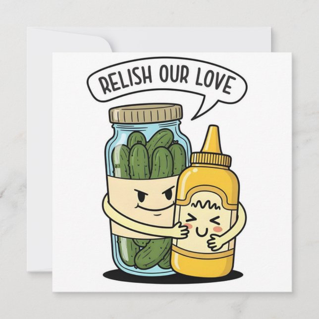 Cartão De Festividades Relish Our Love Flat Holiday Card (Frente)