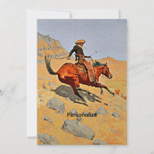 Cartão De Festividades Remington - O Cowboy, Personalize