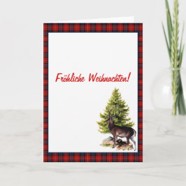 Cartão De Festividades Rena Vermelha, Feliz Natal!