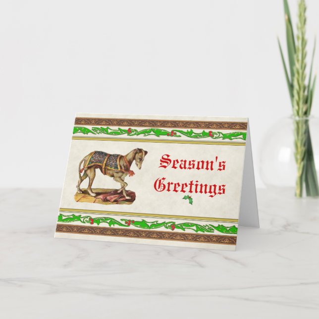 Cartão De Festividades Renaissance Greyhound Christmas Card (Frente)
