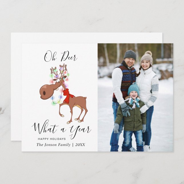 Cartão De Festividades Renascimento Divertido de Natal Saudação Corporati (Frente/Verso)