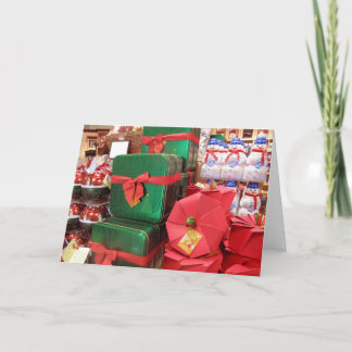 Cartão De Festividades Reparo do chocolate do Natal