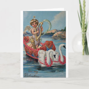 Cartão De Festividades Reprodução da placa de Dia de os namorados Vintage