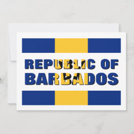 Cartão De Festividades REPÚBLICA Personalizada DE BARBADOS