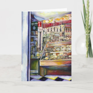 Cartão De Festividades Respire frio em um Deli quente