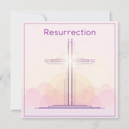 Cartão De Festividades Ressurreição Jesus Cristão