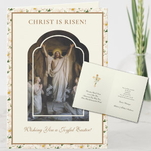 Cartão De Festividades Ressurreição Religiosa páscoa Jesus Cristão