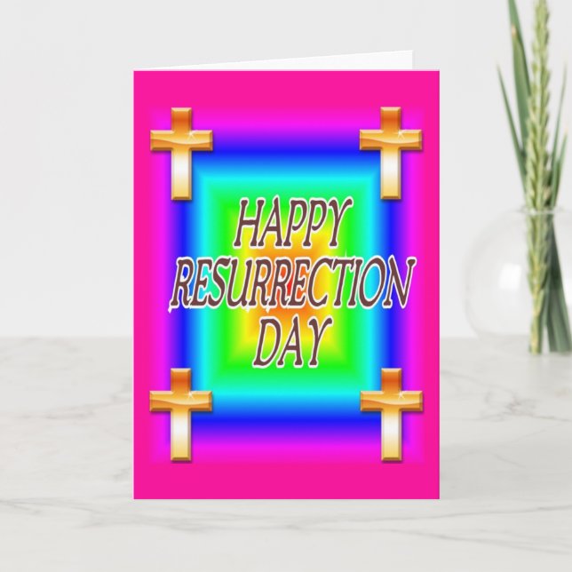 Cartão De Festividades Resurrection Day Greeting Card (Frente)