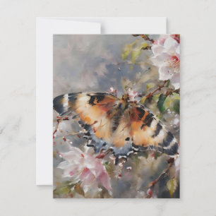 Cartão De Festividades Retrato da borboleta japonesa