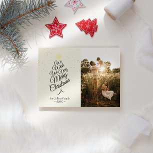Cartão De Festividades Retrato da Família Árvore de Natal Muito Feliz