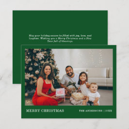 Cartão De Festividades Retrato da família mínima moderna | Feliz Natal