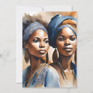 Cartão De Festividades Retrato de Mulher Africana A