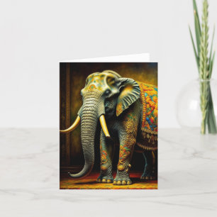 Cartão De Festividades Retrato Elefante C
