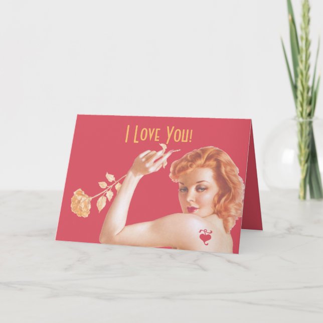 Cartão De Festividades Retro 1940s Love (Frente)