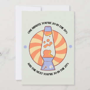 Cartão De Festividades Retro 70 engraçado