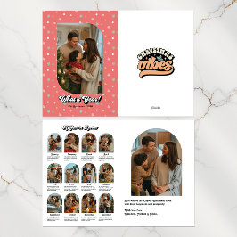 Cartão De Festividades Retro de "Ano em Revisão" de Fotos de Destaque da 