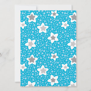 Cartão De Festividades Retro de bolinhas azul pesado com estrelas