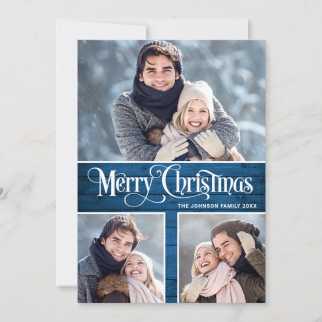 Cartão De Festividades Retro Feliz Natal Russo 3 FOTO Saudação (Frente)