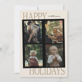 Cartão De Festividades Retro-Film Inspired Holiday Photo Card