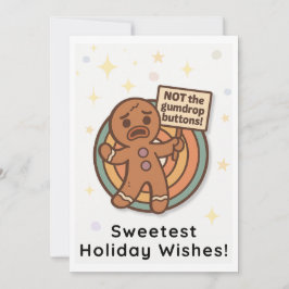 Cartão De Festividades Retro Gingy Christmas Card – Cute Holiday Greeting