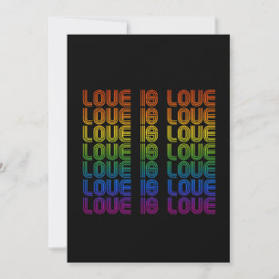 Cartão De Festividades Retro Love is Love
