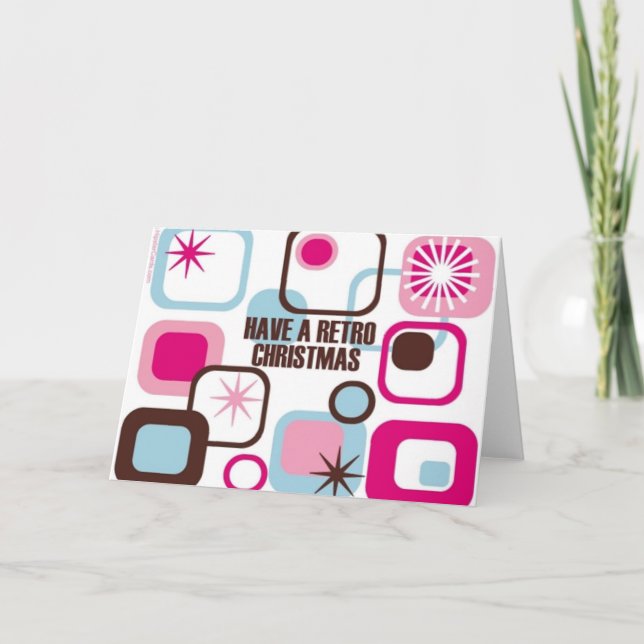 Cartão De Festividades Retro Natal (Frente)